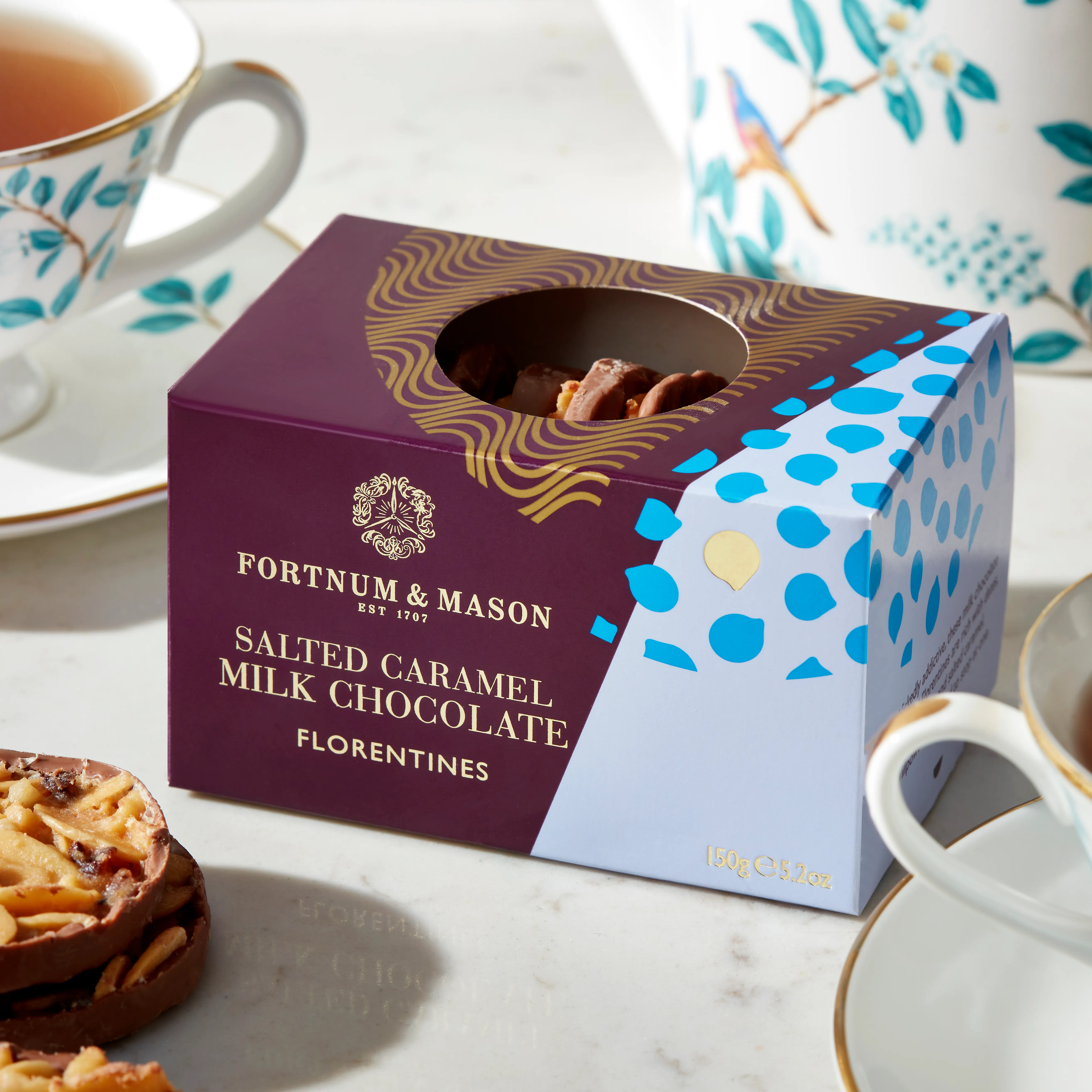 Salted Caramel Milk Chocolate Florentines, 150g 6 Salted Caramel Milk Chocolate Florentines, 150g