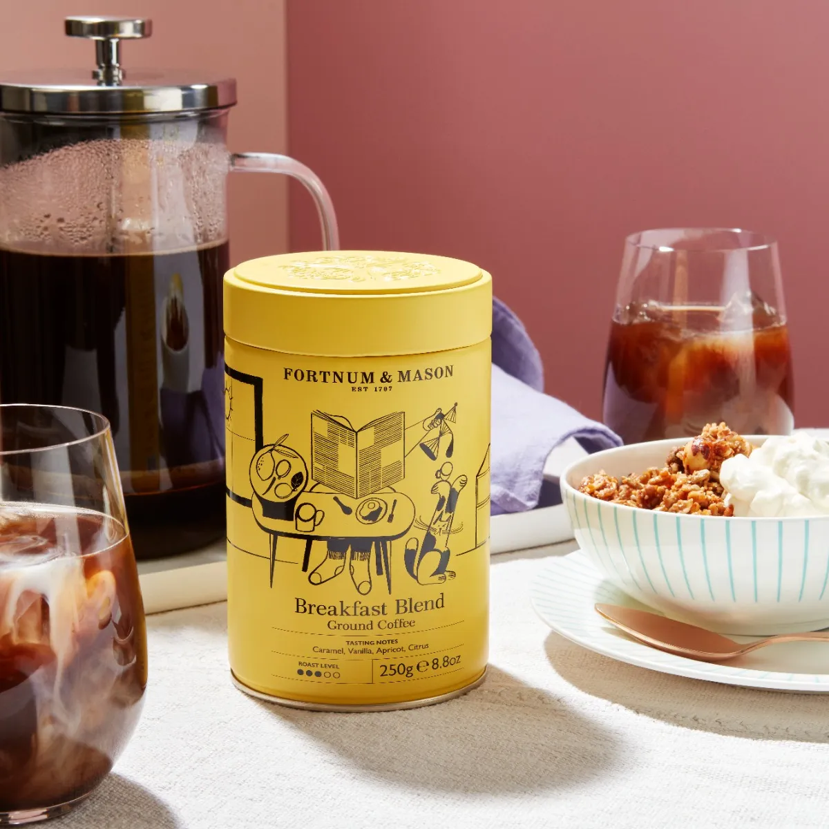 Breakfast Blend Ground Coffee Tin, 250g 3 Breakfast Blend Ground Coffee Tin, 250g