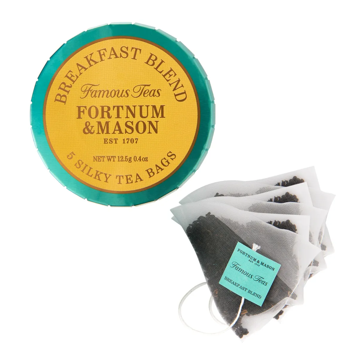 Breakfast Blend Pocket Tin, 5 Whole Leaf Silky Tea Bags, 12.5g 4 Breakfast Blend Pocket Tin, 5 Whole Leaf Silky Tea Bags, 12.5g