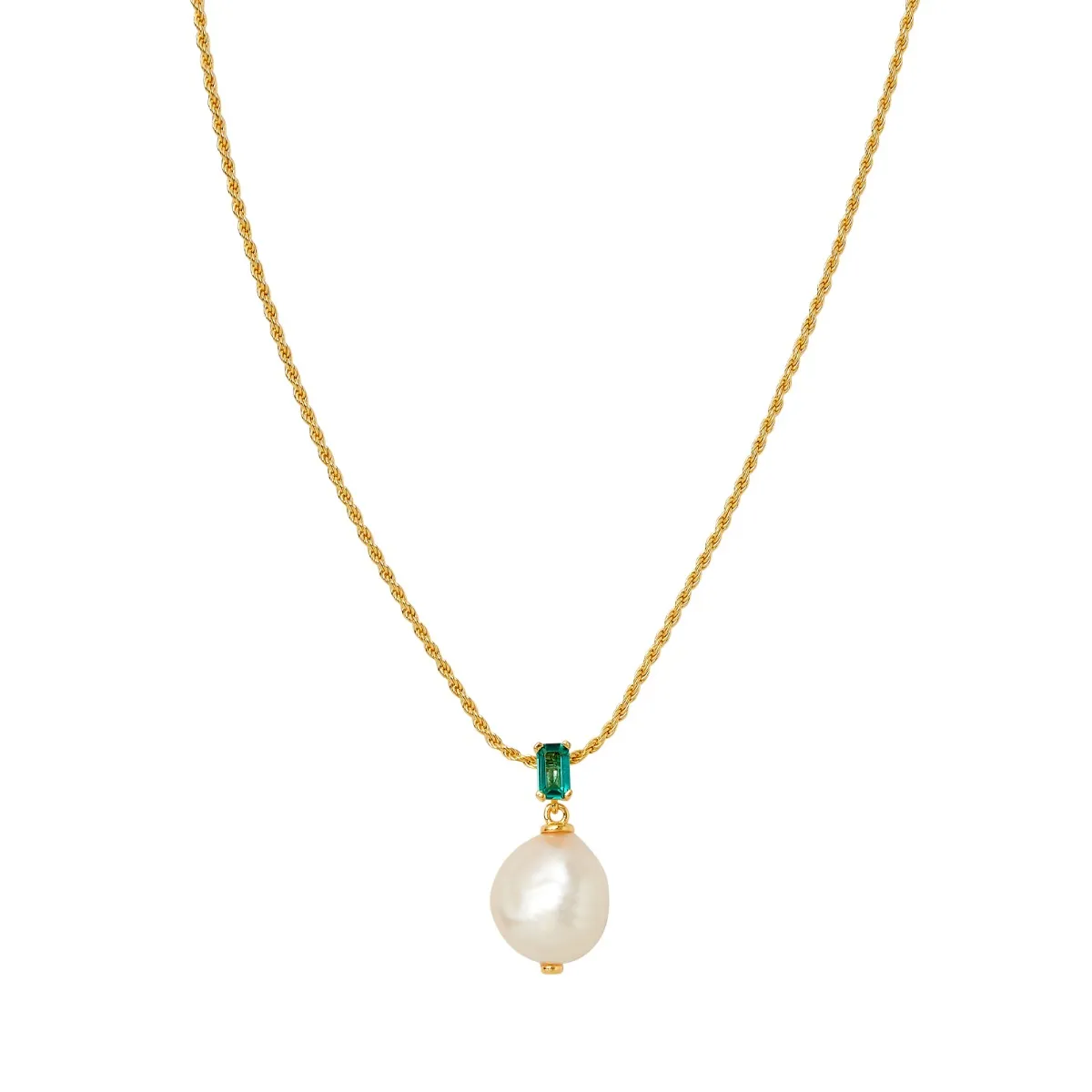 Laura Vann Exclusive Stone & Pearl Drop Necklace, Gold