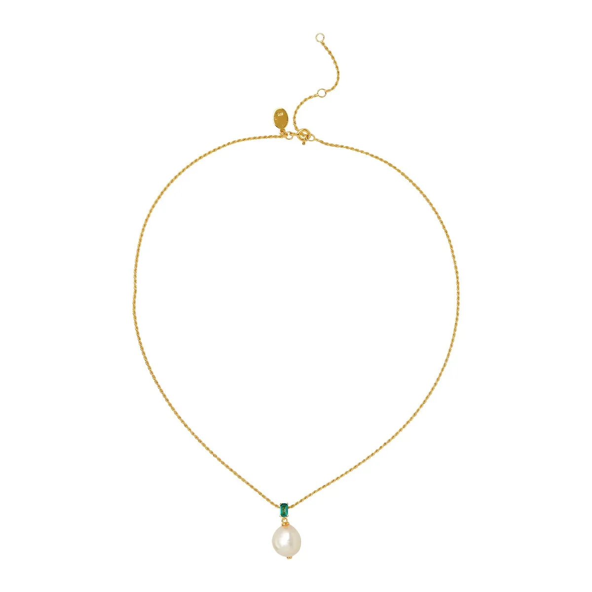 Laura Vann Exclusive Stone & Pearl Drop Necklace, Gold