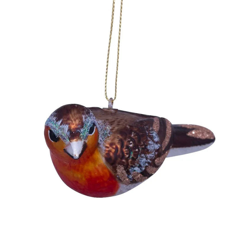 Glass Robin Decoration