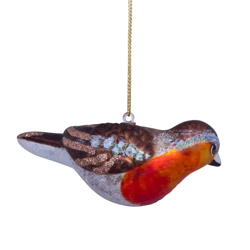 Glass Robin Decoration 3 Glass Robin Decoration