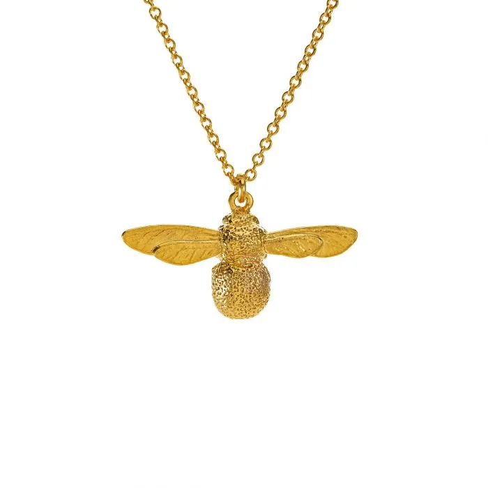 Alex Monroe Baby Bee Necklace, Gold