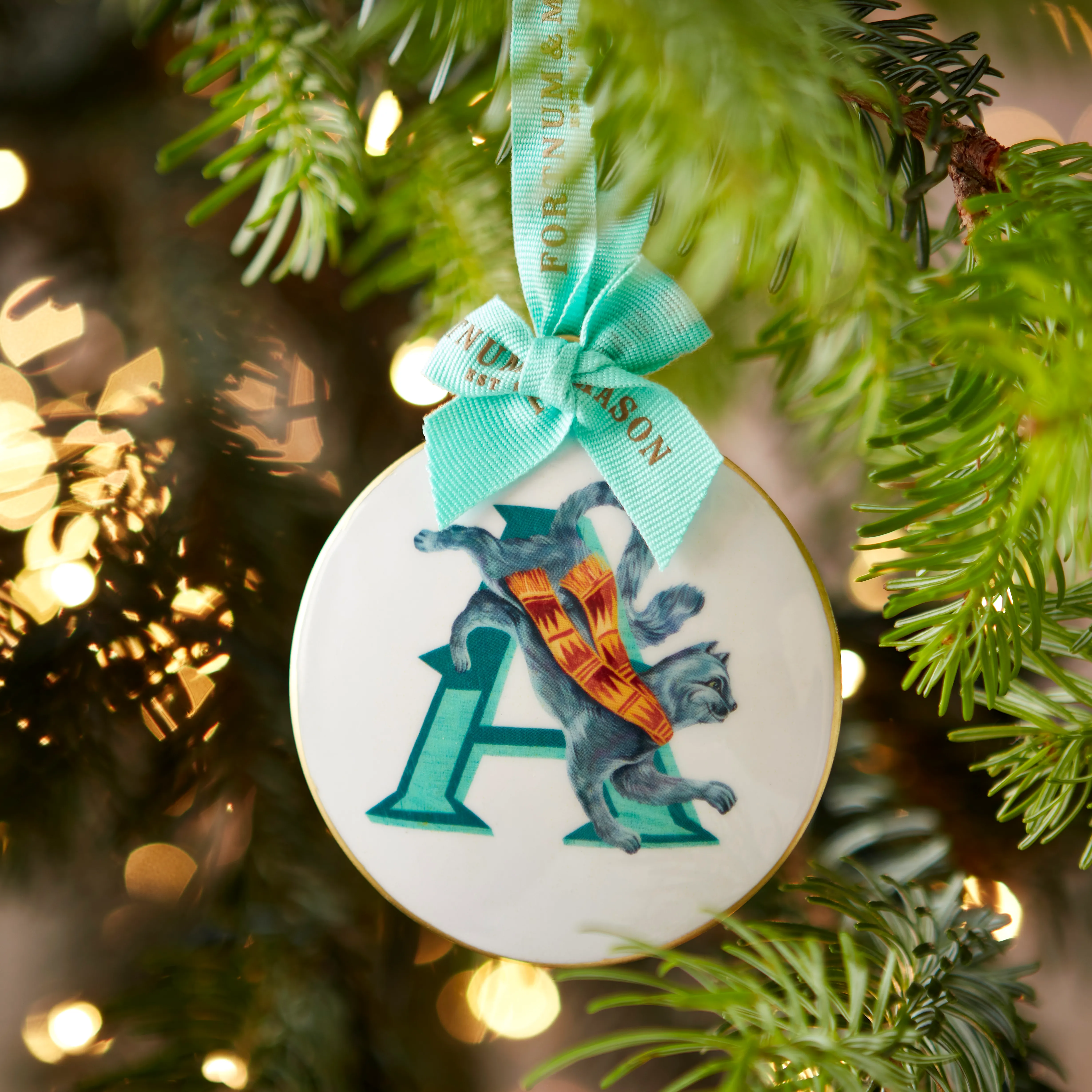 Fortnum's Animal Enamel Alphabet Decoration, A